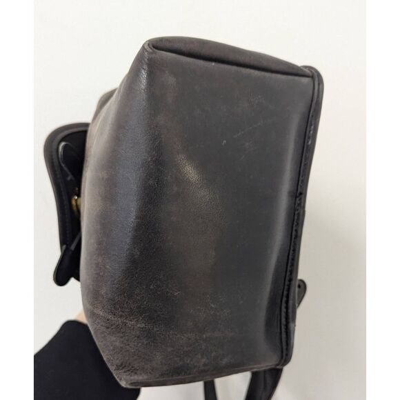 Vtg Legacy COACH 9960 Black Turnlock Tanned Daypack Leather Mini Backpack Bag - Picture 6 of 11